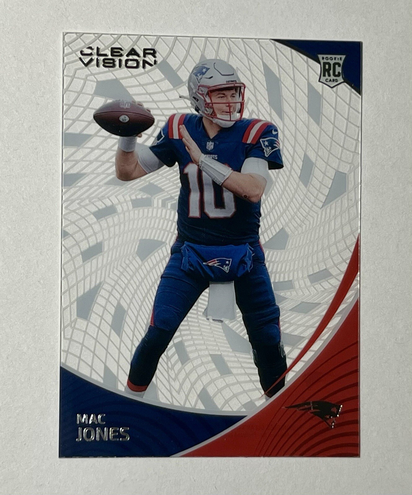 2021 Panini Chronicles Mac Jones Clear Vision RC #CVR-12 New England Patriots