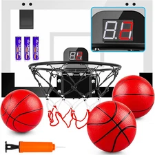 Over The Door Basketball Hoop Indoor - Mini Basketball Hoop for Kids and Adults 