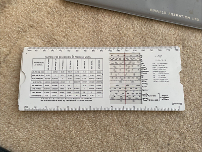 #ad VINTAGE METRIVERTER M1763 SLIDE CALCULATOR BIRFIELD FILTRATION WATER PRESSURE GBP 25.00