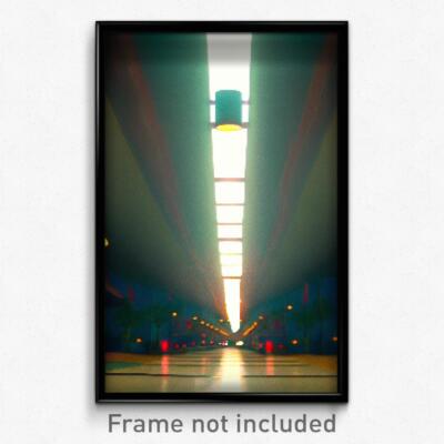 Pixel Art Poster - Vivid Avenue (8 Bit Psychedelic Trippy Video Game Print)