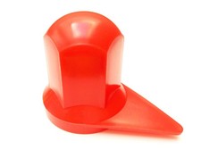 10x Radmutterkappen mit Positionsanzeige Ø32 mm Rot LKW Radmutterabdeckung