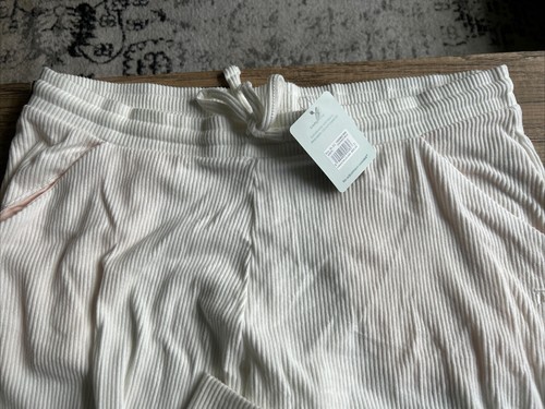 Tommy John Loungewear Damen angeraut gerippt Lounge Jogginghose Größe L neu mit Etikett $ 82 - Bild 2 von 7