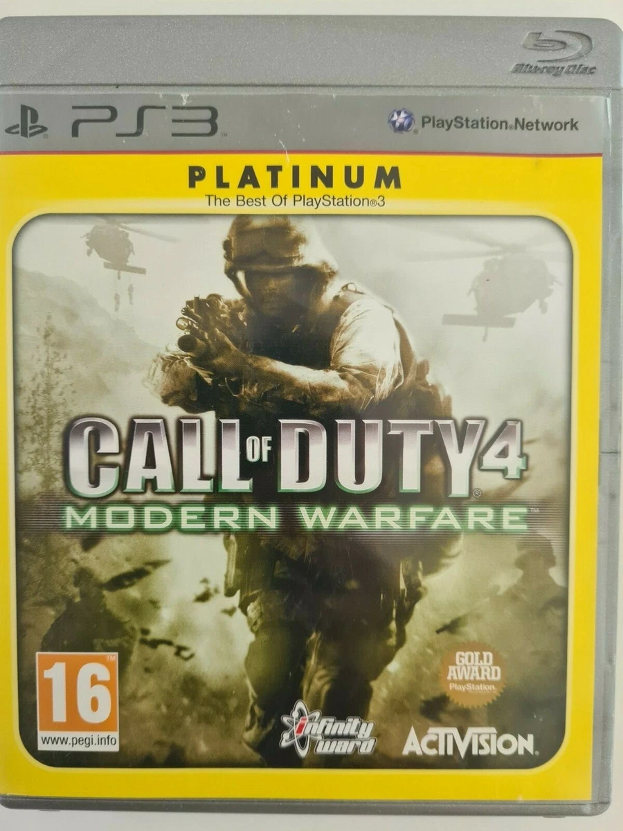 CALL OF DUTY 4 MODERN WARFARE PLATINUM PLAYSTATION 3 USED GAME PS3
