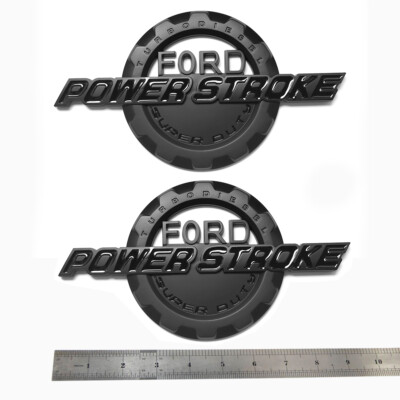 2pack OEM PowerStroke Emblem for Super Duty Turbo Diesel Badge F250 Black F