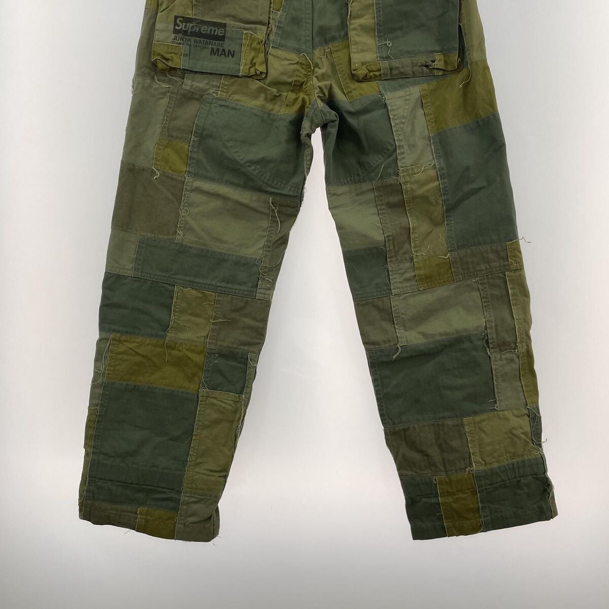 SUPREME JUNYA WATANABE CDG MAN PATCHWORK CARGO PANT OLIVE 30 SUPREME JUNYA WATANABE CDG MAN PATCHWORK CARGO PANT OLIVE 30