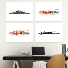 JUNIWORDS Poster Skylines Geschenk Idee Gebur...