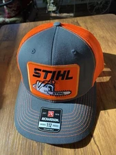 Vintage Stihl patch on Richardson  112 Snapback Trucker Hat Cap