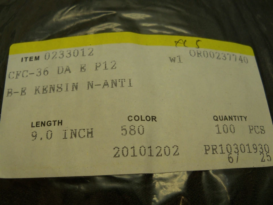 9" Zipper Black Closed end Nylon coil YKK CFC-36 Sealed bag Lot of 100  - Image 2 of 4