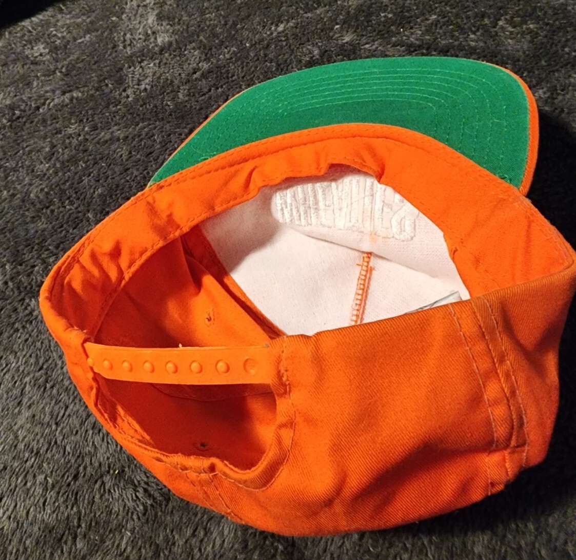 Wheaties Cap Hat Orange Snap Back Embroidered Canvas Adult Baseball