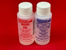 Microscale Industries MI2 MI12 MICRO SOL setting solution + LIQUID  DECAL FILM