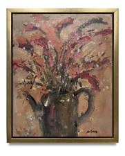 Hungryartist -Original Oil Painting of Still-Life Flower on Canvas 8x10 Framed