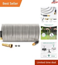 100ft Metal Garden Hose - Durable 304 Stainle...