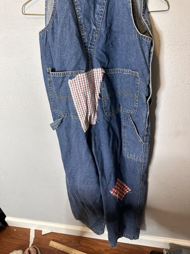 Vintage Jean Overalls Arizona Size Large Patch Work - Picture 6 of 11