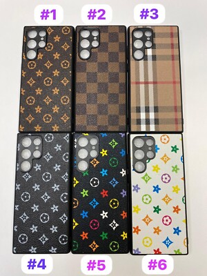 For samsung S23Ultra S23Plus S23 S22Ultra S21  L V 8 Leather Pattern Cover Case.