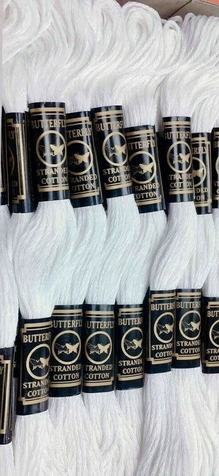 Black & White Stranded Cotton Cross Stitch Thread Skein 8m 100% cotton Threads - Image 3 of 4