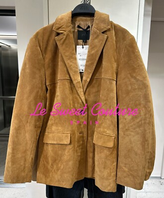 ZARA WOMAN NWT SS25 SUEDE BLAZER JACKET LIGHT CAMEL 4341/804 4341