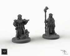 Dark Elf Wizard - EC3D Skyless Realms Wargaming Miniatures D&D DnD Drow PC