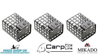 MIKADO SQUARE METAL CAGE FEEDERS WITH SWIVEL,5,10,15,20 GRAM, PACK OF 3,4 CARP