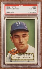 1952 Topps #326 George Shuba Brooklyn Dodgers Rookie Baseball Card PSA 6 RC