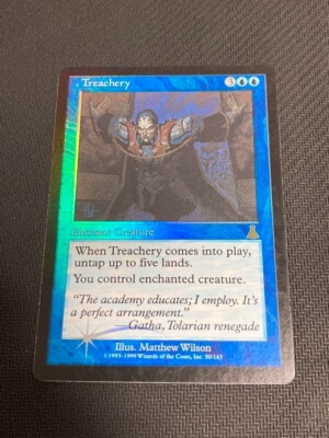 MTG不実 Treachery UDS 英語　foil Treachery Magic the Gathering Proxy