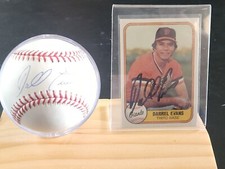 Darrell Evans  Giants Signed MLB Baseball & Card W- Display