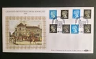 GB Benham 1990 3x15p, 5x20p Penny Black Stamps on First Day Cover, Windsor SHS