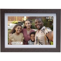 Denver Frameo PFF-1042DW Digitaler Bilderrahmen Eiche Dunkel 10,1 Zoll Touch NEU