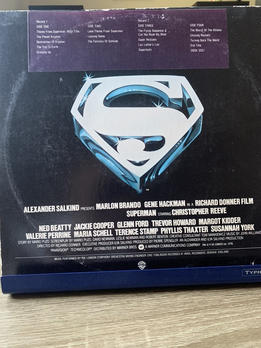 SUPERMAN the Movie 1978 Original Soundtrack LP WB 2BSK-3257 John