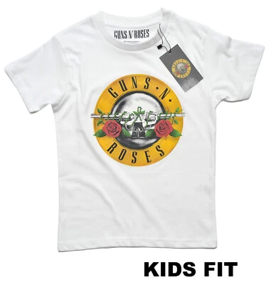Guns N Roses Kinder T-Shirt offizielles klassisches Logo Jungen Mädchen Kinder Kleinkind NEU