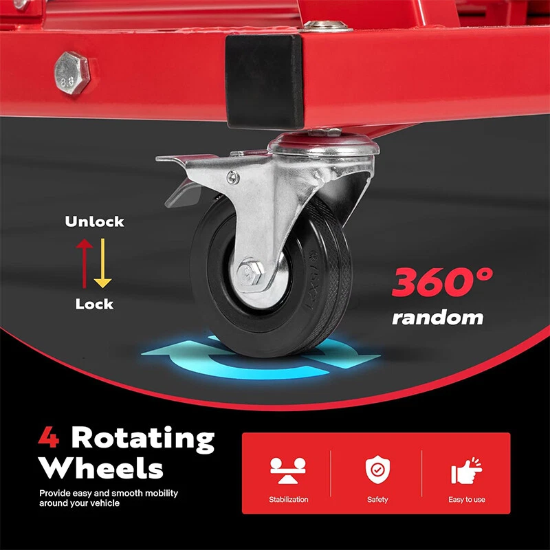 Automotive Topside Creeper 400LBS Adjustable 46"-71" Foldable Engine Creeper — 第 4/4 张图片