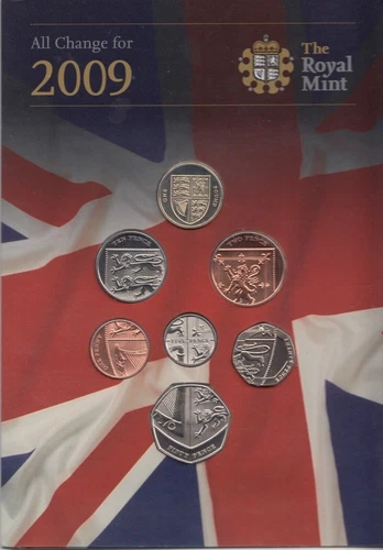 2009 Brilliant Uncirculated 7 Coin Year Set Pack Royal Shield Of Arms BU