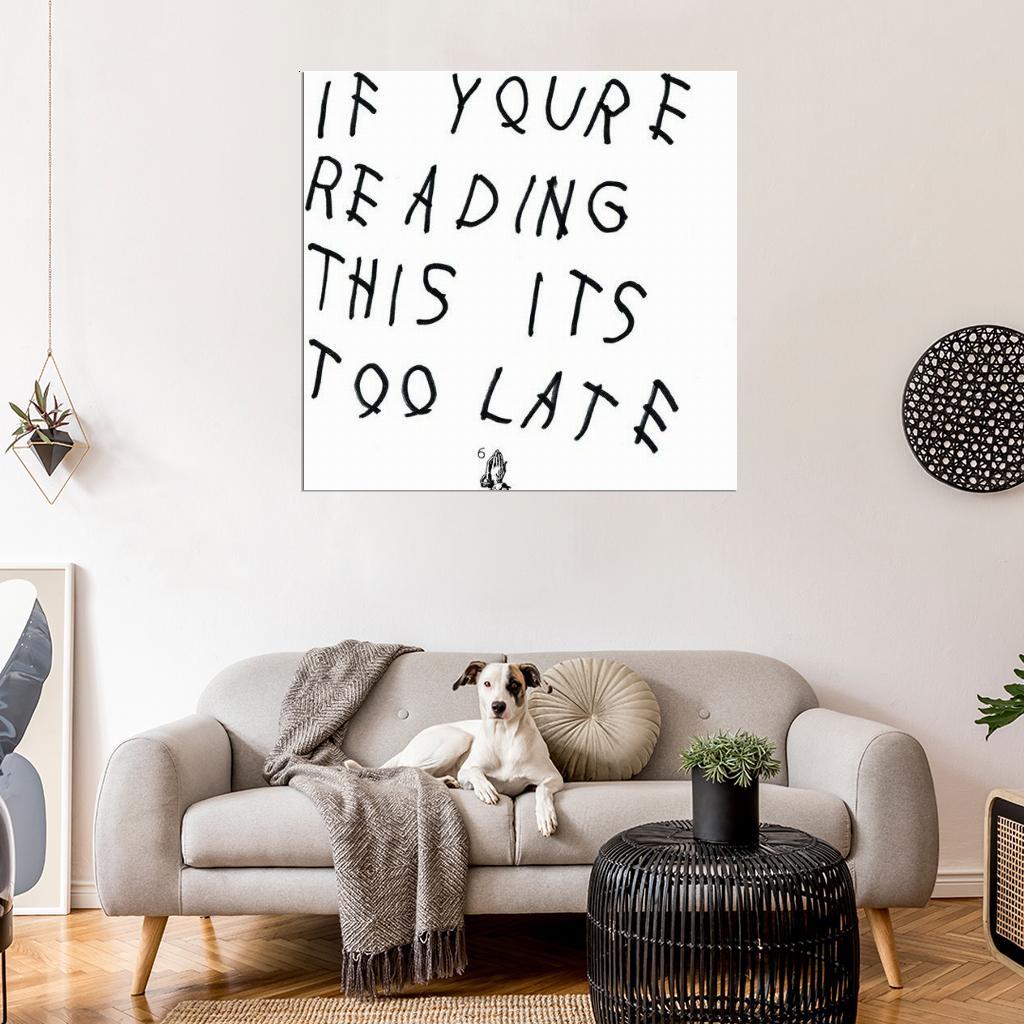558557 Drake If You're Reading This It's Too Late Cover 24x18 WALL