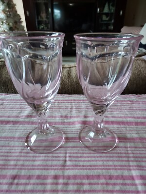 Noritake Sweet Swirl Pink Iced Tea Water Goblets Glasses 6 3 Noritake Sweet Swirl Pink Iced Tea Water Goblets Glasses 6 3