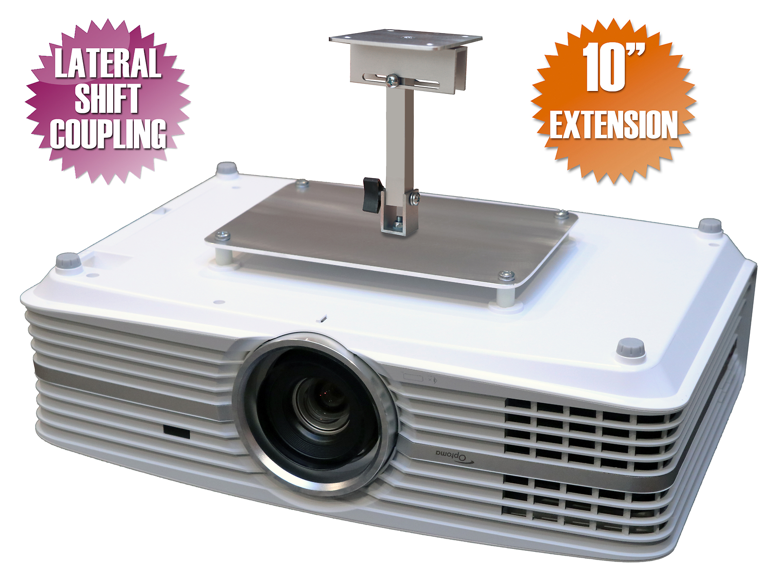 Heavy-Duty Ceiling Mount for Optoma UHZ4000 ZK507 ZK507-W Projector  -image