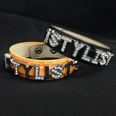 Cosmetologist Stylist Bracelet or Personalize Your Own Name Rhinestone Bracelet