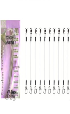 Fluorcarbon Angelvorfächer Schnur 7-18kg mit Rolle Wirbel Drucktest Fastlock 