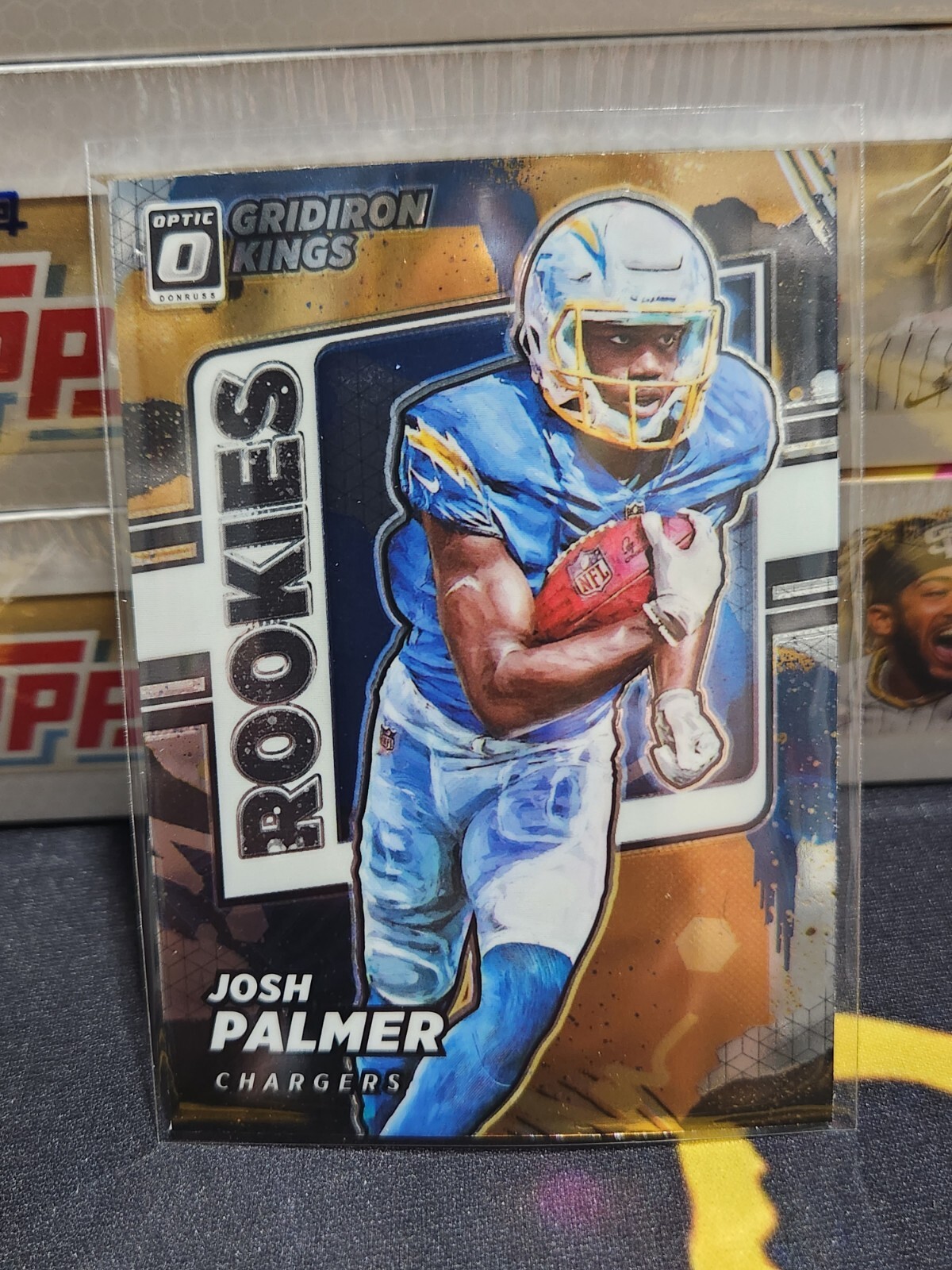 JOSH PALMER RC 2021 Donruss Optic GRIDIRON KINGS ROOKIES #RGK-18 Chargers PWE