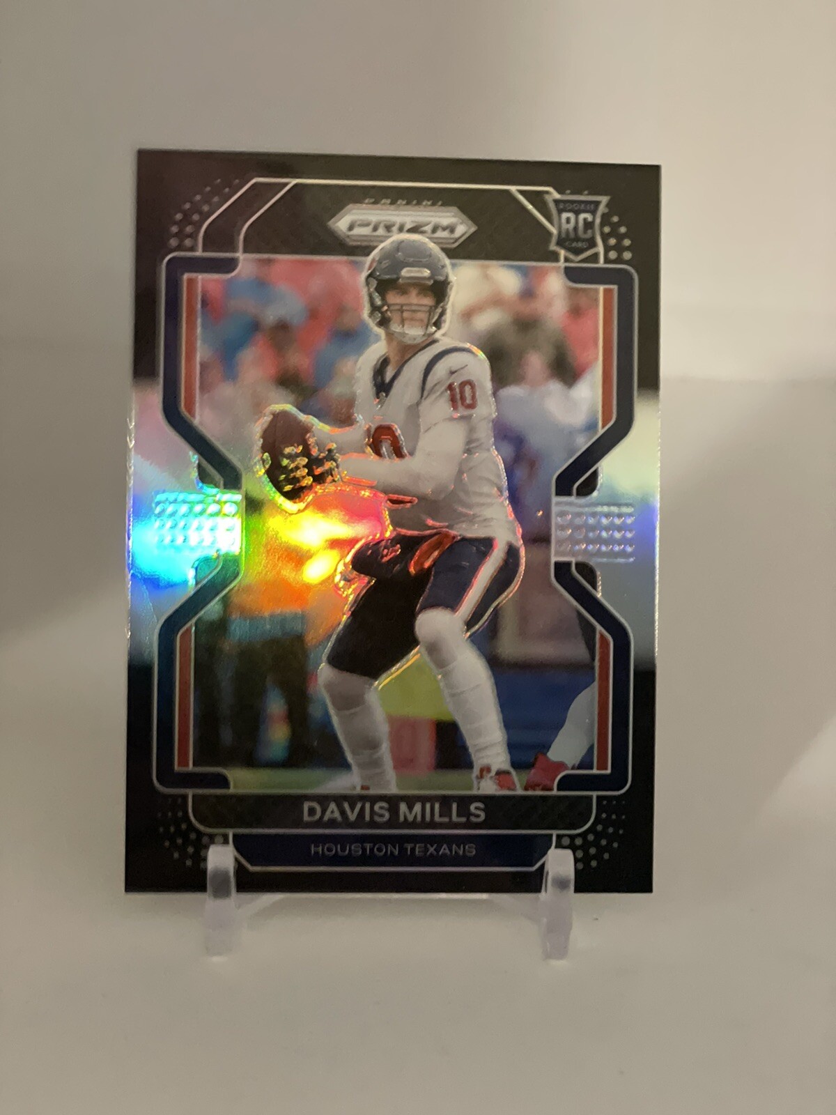 2021 Panini Chronicles Davis Mills Rookie Prizm Black Silver RC #PB-15 Texans