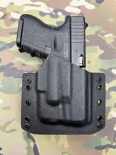 Black Kydex Holster for Glock 26 27 Streamlight TLR-6  