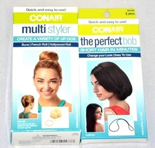 NEW Conair 2 Packs (1) Multi Styler & (1) Perfect Bob For Multiple Hair Styles 