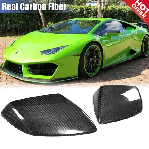 Carbon Fiber Side Mirror Covers Caps For Lamborghini Huracan LP610 LP580 2014UP