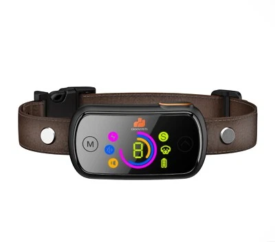 GROOVYPETS Waterproof Leatherette Strap Auto Anti bark Dog Training Shock Collar Device