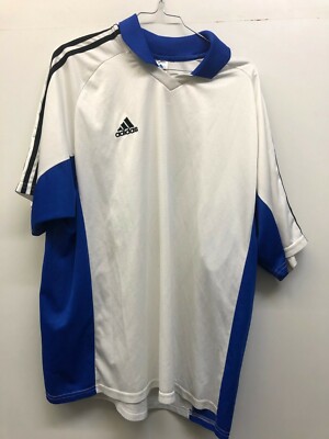 US GI ADIDAS CLIMACOOL Shirt weiss/blau Size XL