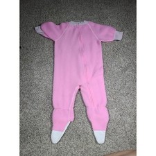Vintage Gerber Pink Zipper Sleeper Fleece 1T