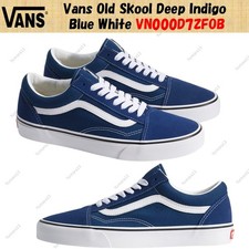 Vans Old Skool Deep Indigo Blue White VN000D7ZFOB Men's Size