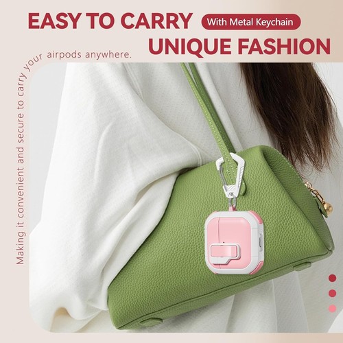 mit Sicherheitsschloss für AirPods 4. Generation Case 4 Case, A1 - Pink - Bild 6 von 7