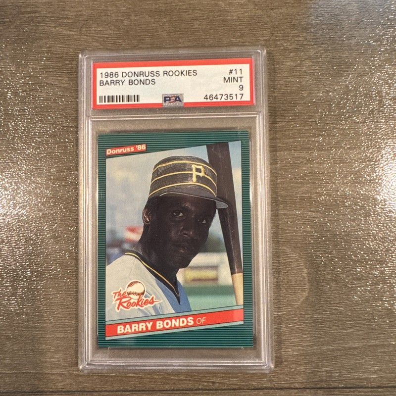 1986 Donruss Rookies #11 BARRY BONDS PSA 9