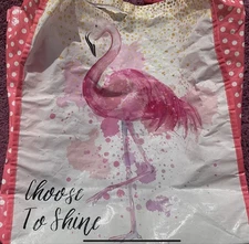 Choose To Shine Pink Flamingo Shopping Bag
