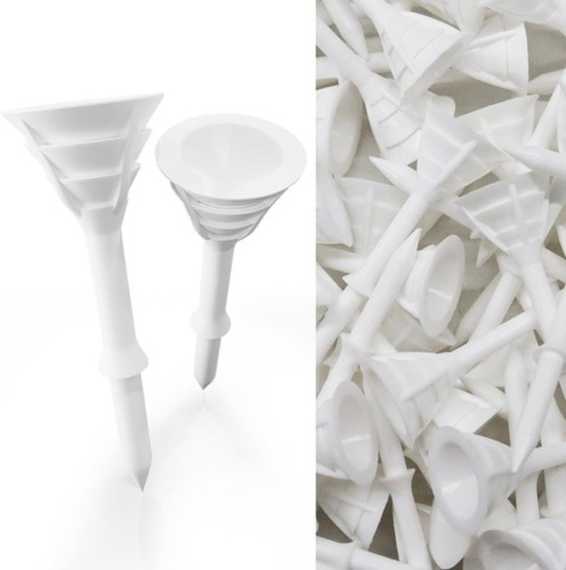 Tees Plastic Long Tees 3 1/4",durable Low Friction 120 Pack