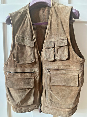 Luxury Italian Suede Utility Vest / Safari Waistcoat   Saks Fifth Avenue